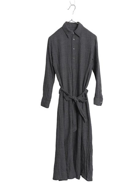 ポロ ラルフローレン グレン チェック 長袖 シャツ ワンピース レディース S / ウール シャツワンピ ベルト付き ロング丈 フレア シンプル
