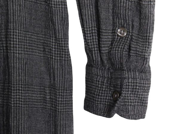 ポロ ラルフローレン グレン チェック 長袖 シャツ ワンピース レディース S / ウール シャツワンピ ベルト付き ロング丈 フレア シンプル