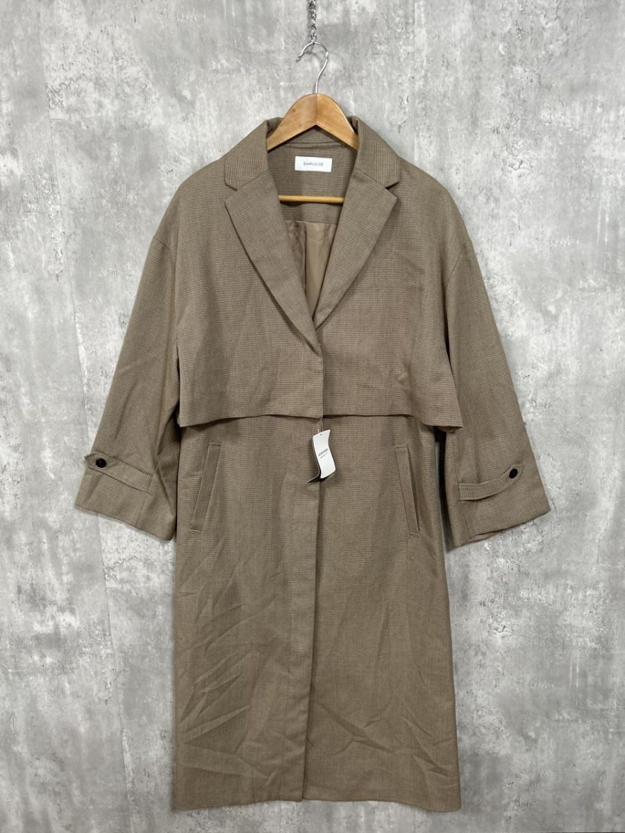 美品 Simplicite サンプリシテ タグ付 3WAYコート ロング ベスト sizeF/ベージュ系 ◆■◎レディース 11,160円
