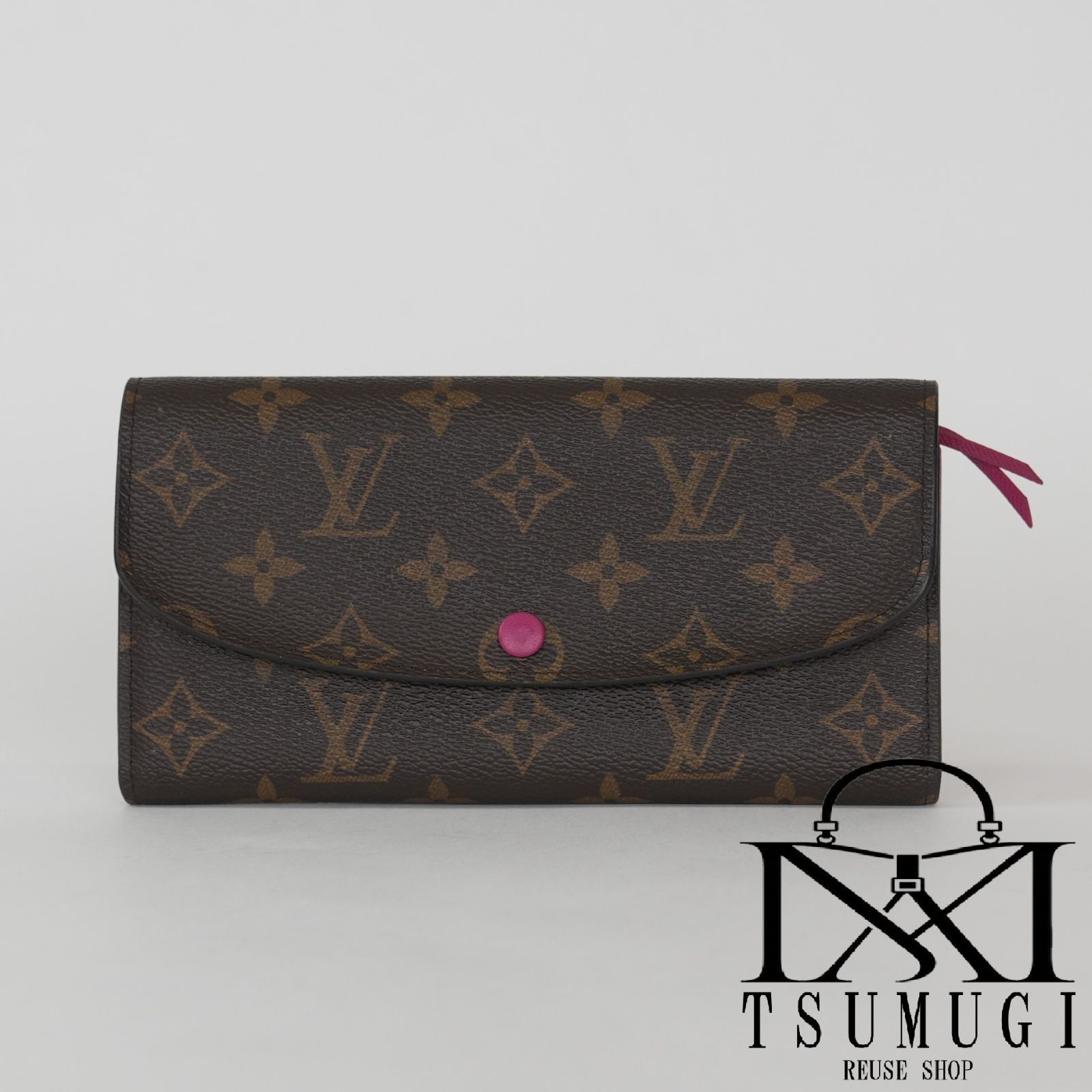 LOUIS VUITTON ルイヴィトン モノグラム ポルトフォイユ エミリー フューシャ 長財布 ウォレット M60136