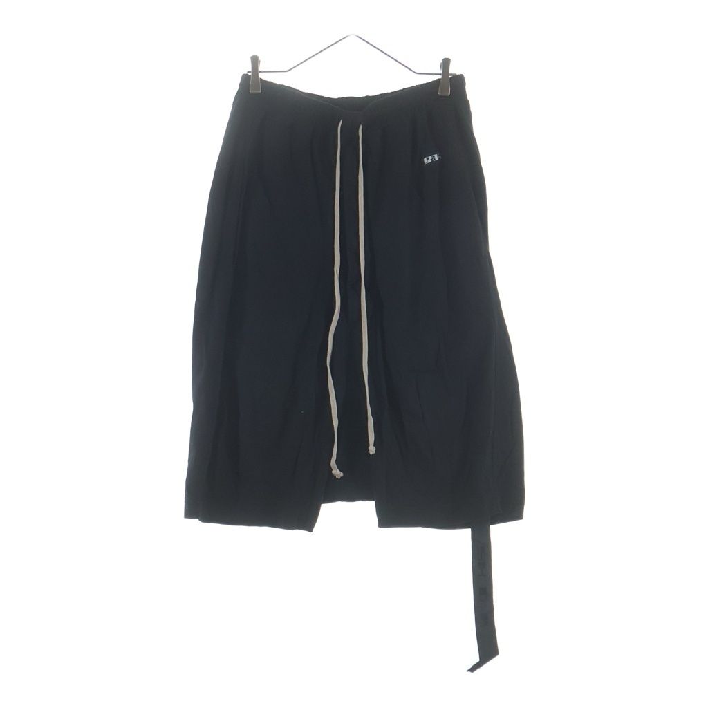 Rick Owens DRKSHDW (リックオウエンス ダークシャドウ) 21SS Drop-Crotch Knee-Length Drawstring Pants ドロップクロッチ ドローストリングパンツ ブラック DU21S2380RN-09