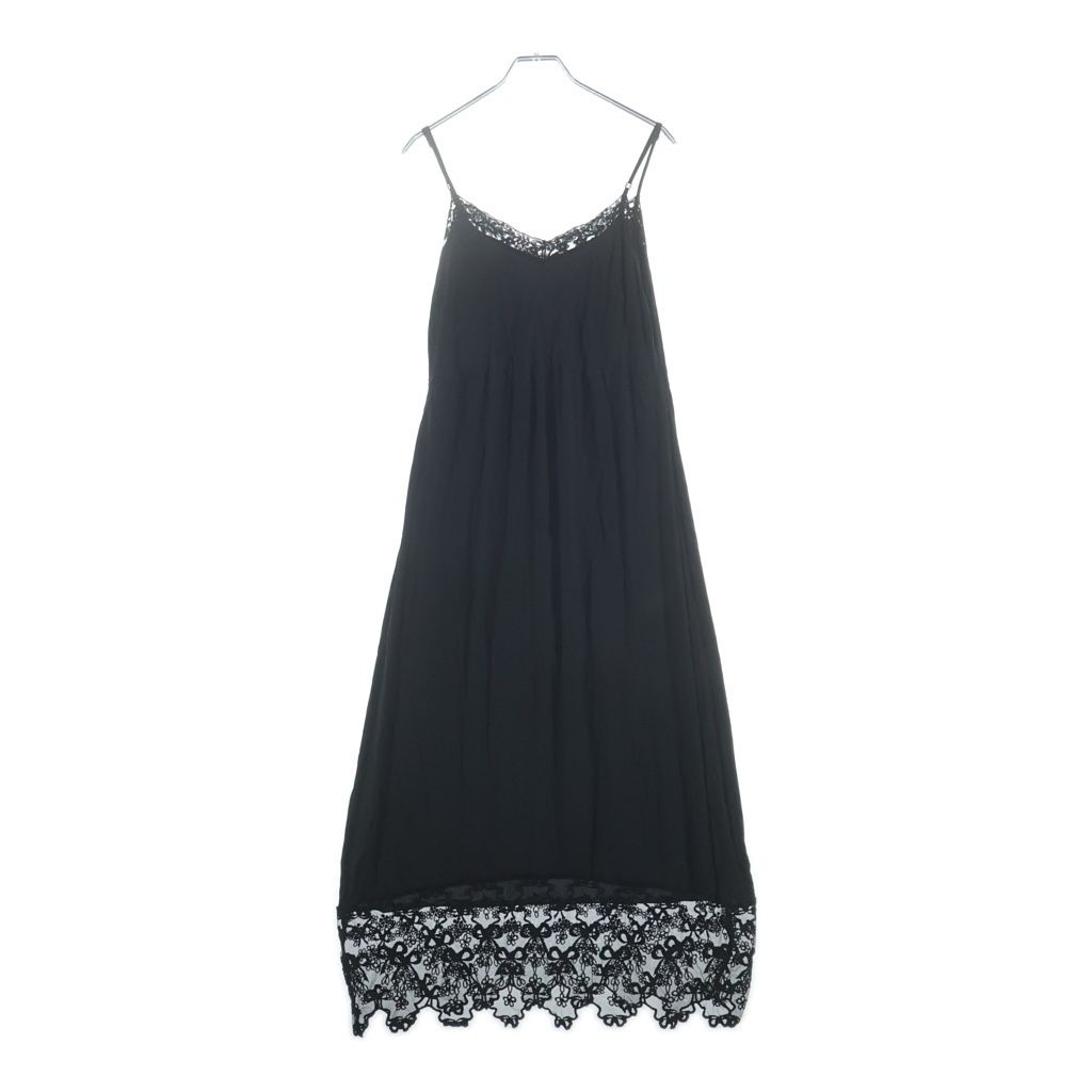 Simone Rocha (シモーネロシャ) 裾レースキャミワンピース ブラック #10