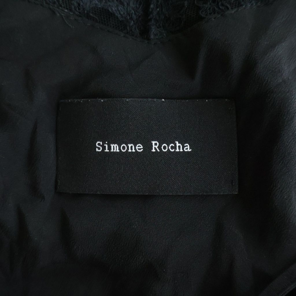 Simone Rocha (シモーネロシャ) 裾レースキャミワンピース ブラック #10