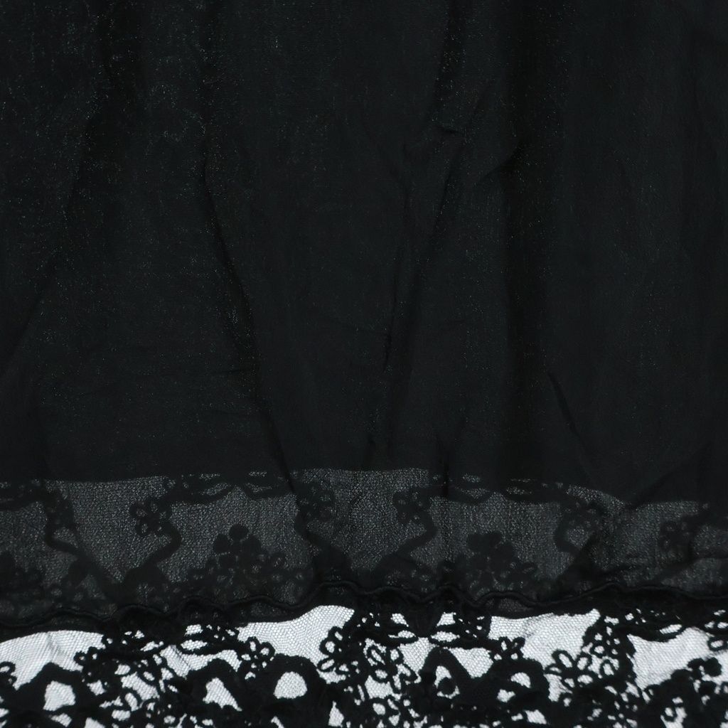 Simone Rocha (シモーネロシャ) 裾レースキャミワンピース ブラック #10