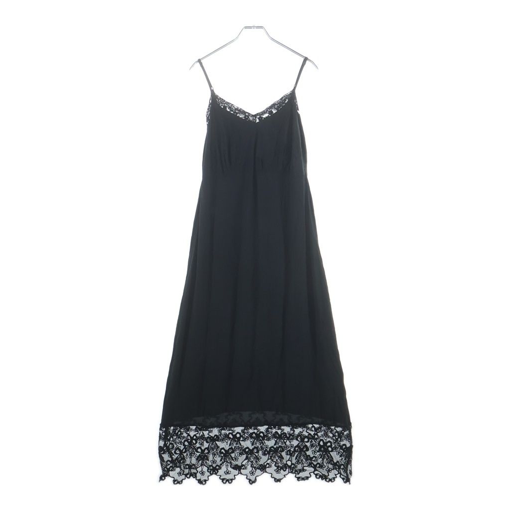 Simone Rocha (シモーネロシャ) 裾レースキャミワンピース ブラック #10