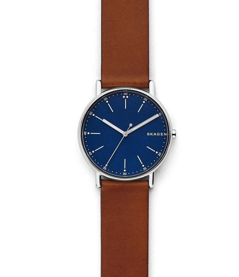 スカーゲン レディース アクセサリー 腕時計 レザー Skagen Signature Brown Leather Watch Brown ブラウン