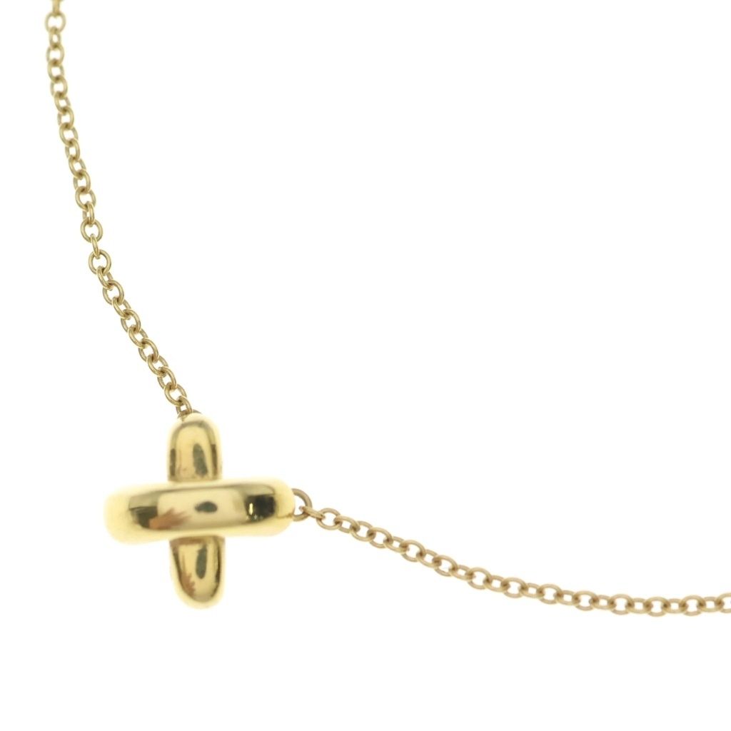 TIFFANY & Co. (ティファニー) クロスステッチネックレス ペンダント K18YG イエローゴールド
