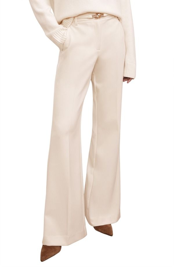 レイス レディース ボトムス レギンス パンツ Reiss Leona Belted Flare Hem Pants Cream クリーム 49,080円