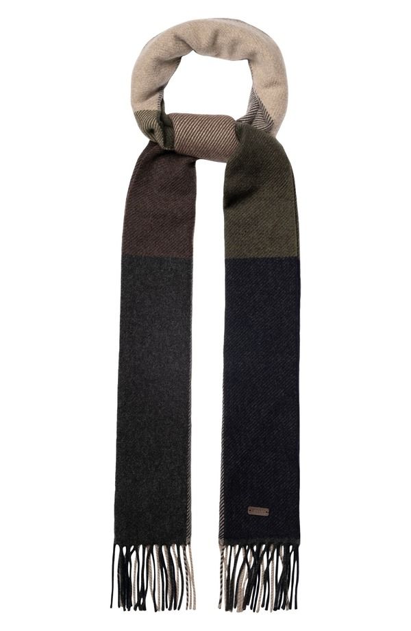 エトン メンズ アクセサリー マフラー・ストール・スカーフ カラーブロック フリンジ Eton Colorblock Cashmere Fringe Scarf Medium Brown ブラウン 58,190円