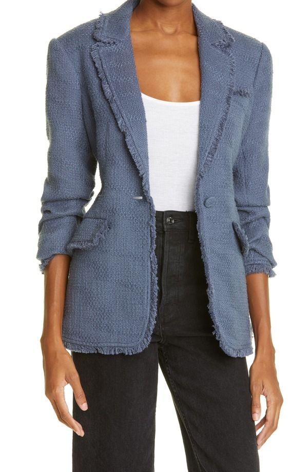 サンク セプト レディース アウター ジャケット・ブルゾン ブレザー Cinq Sept Khloe Boucl Blazer Shadow