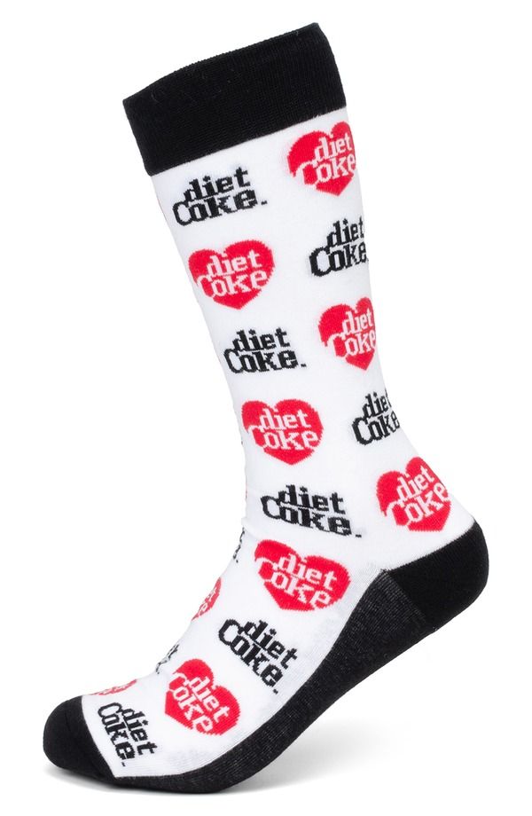 カフリンク メンズ アンダーウェア 靴下 Cufflinks Inc Diet Coke Crew Socks White ホワイト