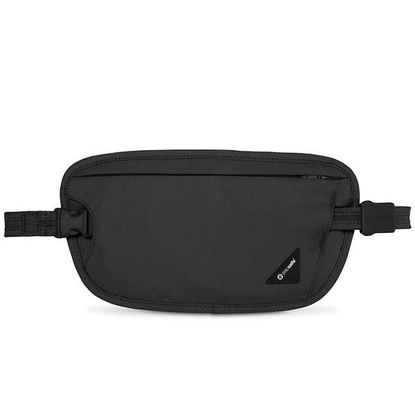 パックセーフ レディース アクセサリー 財布 PACSAFE Coversafe X100 AntiTheft RFID Blocking Waist Wallet Black ブラック