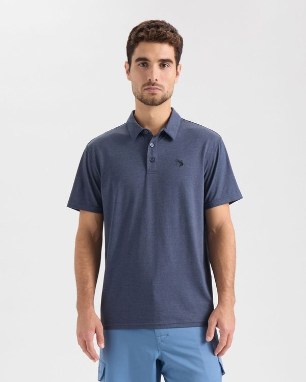 ソルトライフ メンズ トップス ポロシャツ Salt Life Outrigger Short Sleeve Polo Navy Heather ヘザー