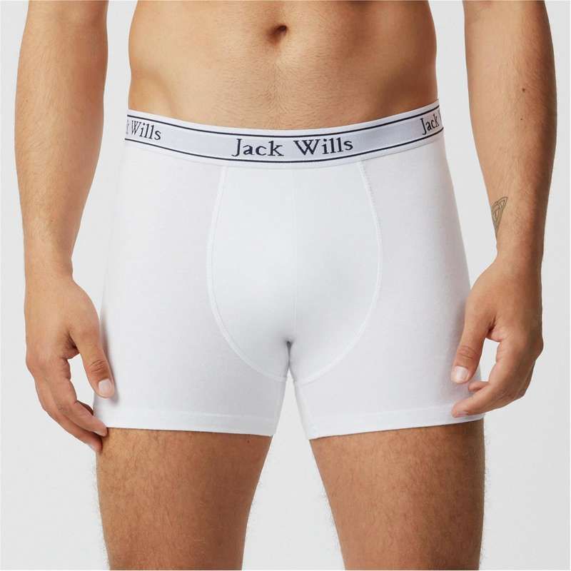 ジャック ウィルス メンズ アンダーウェア ボクサーパンツ Jack Wills Daundley Multipack Boxers 3 Pack White ホワイト