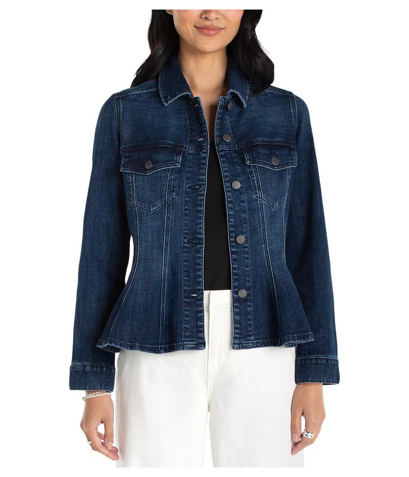 リヴァプール ロサンゼルス レディース アウター コート デニム ジャケット Liverpoolos Angeles Fit And Flare Denim Trucker Jacket Delace