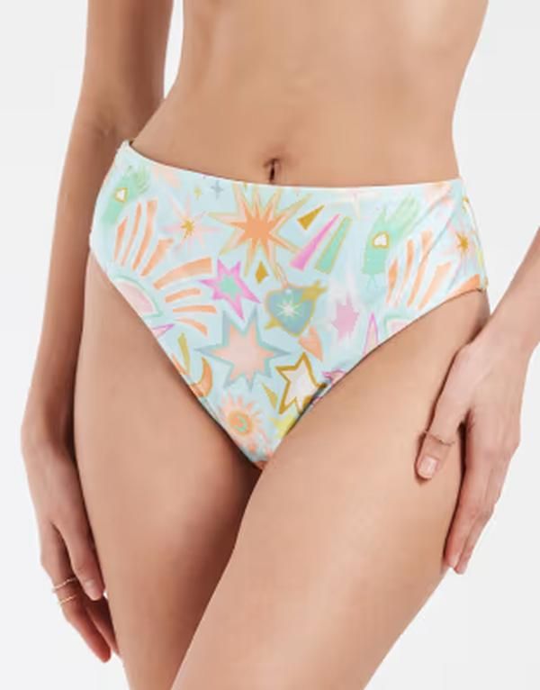 ネバーフリードレスド レディース 水着 ボトムスのみ プリント Never Fully Dressed mix matchigh waisted bikini brief bottom sun pri