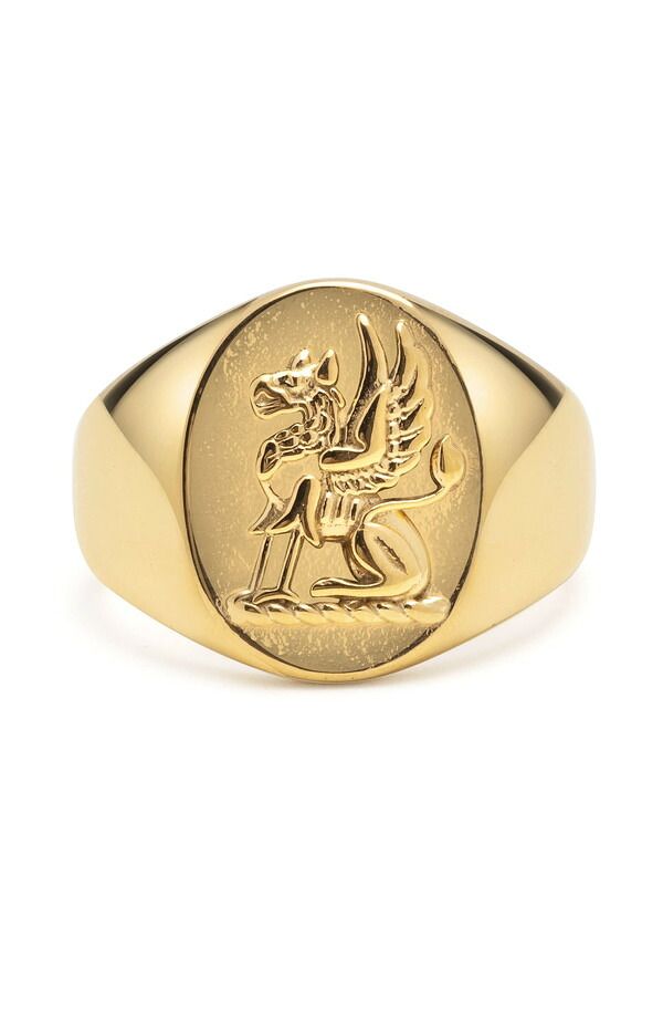 ナイアヤラ メンズ アクセサリー 指輪 Nialaya Lion Crest Ringold ゴールド 17,005円