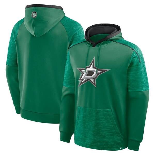 ファナティクス メンズ アウター パーカー・スウェット Mens Fanatics Kelly Green Dallastars Goaltender Defender Pullover Hoodie