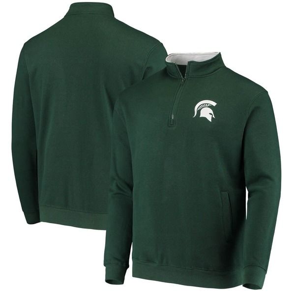 コロシアム メンズ アウター パーカー・スウェット ロゴ ジャケット Mens Colosseum Green Michigan State Spartans Tortugas Logo Quarte