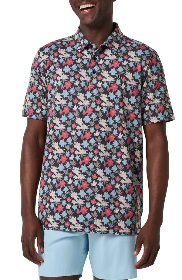 トラビスマヒュー メンズ トップス ポロシャツ フラワー柄 フラワー TravisMathew Featherweight Fairway Floral Polo Black ブラック 16,786円