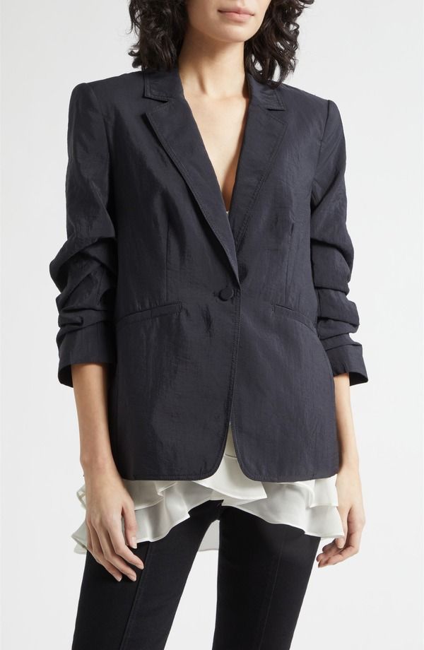 サンク セプト レディース アウター ジャケット・ブルゾン ブレザー Cinq Sept Khloe Tumbled Woven Blazer Black ブラック