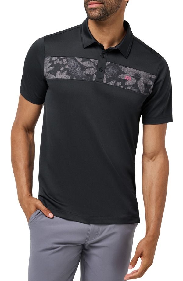 トラビスマヒュー メンズ トップス ポロシャツ TravisMathew Good Chestripe Polo Black Damson ブラック