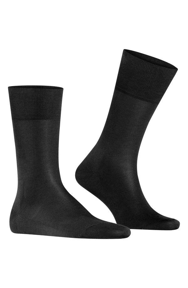 ファルケ メンズ アンダーウェア 靴下 コットン Falke Tiagorganicotton Dressocks Black ブラック