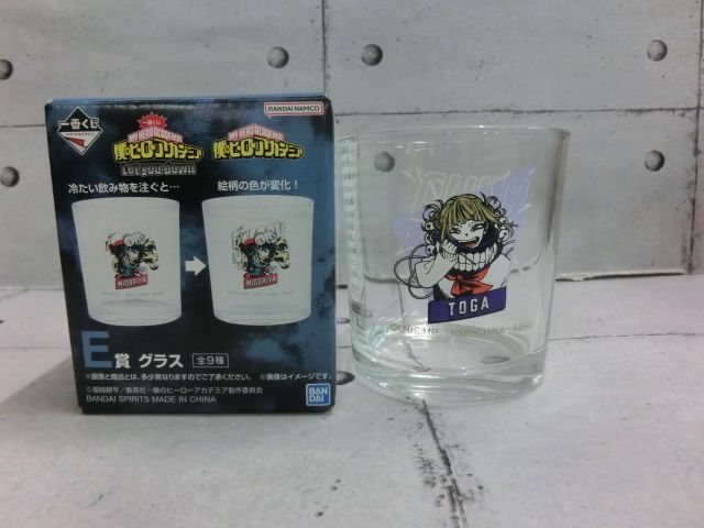 【TAKA147-79】◇Bandai Ichiban Kuji My Hero Academia Let You Down E Prize Glass Gahimiko Height Approx 7.5 cm/Caliber Approx. 7.5 cm