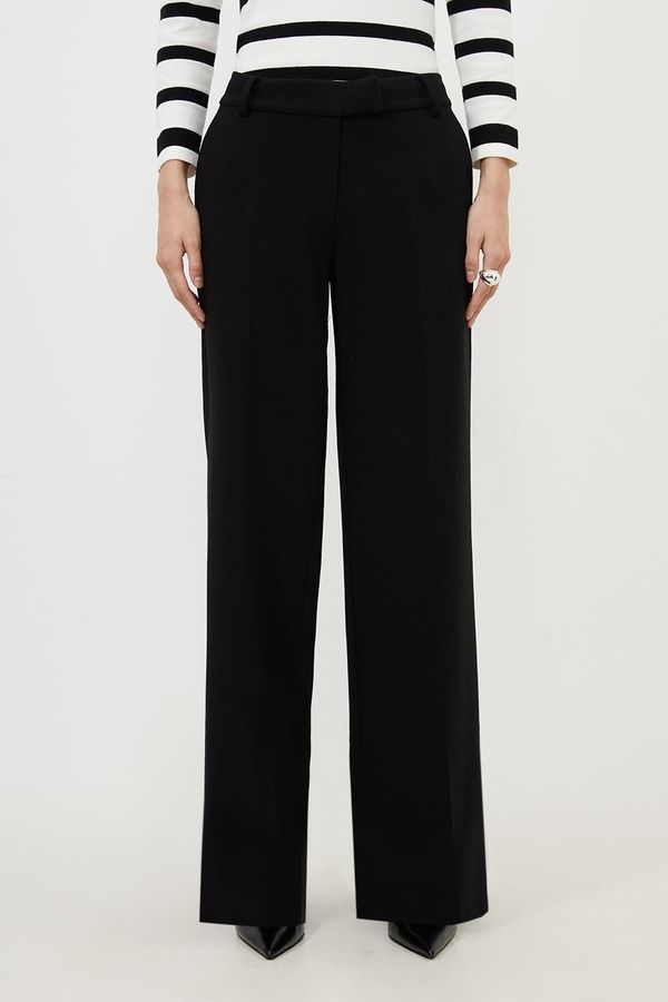 カレンミレン レディース ボトムス レギンストレート パンツ Karen Millen Essential Tailored Straight Leg Pants Black ブラック