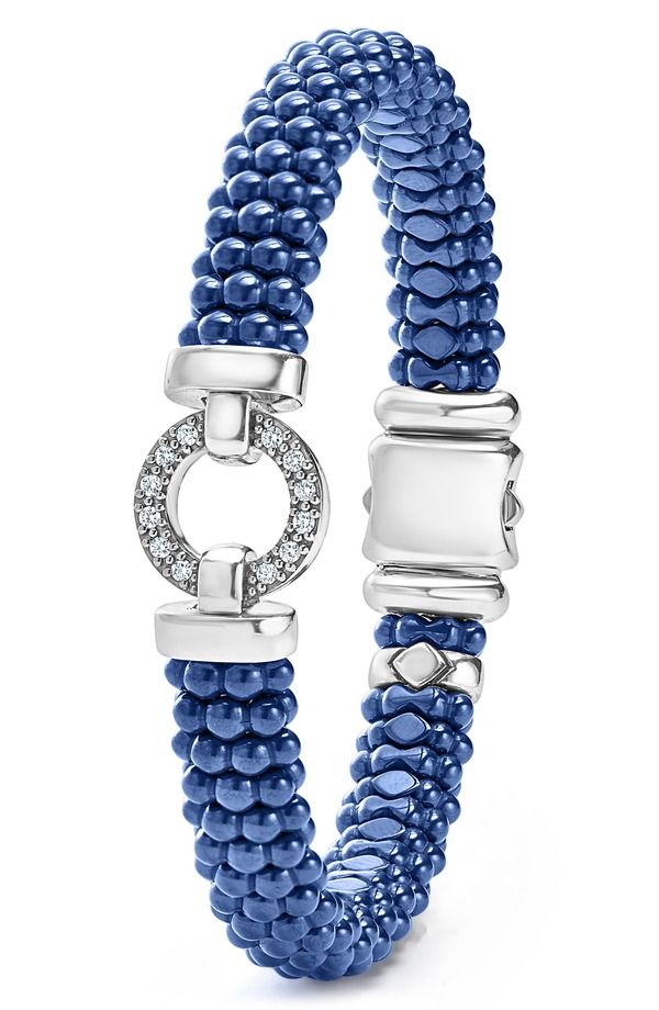 ラゴス レディース アクセサリー ブレスレット・バングル・アンクレット LAGOS Blue Caviar Diamond Ceramic Rope Bracelet Marine ブルー 243,810円