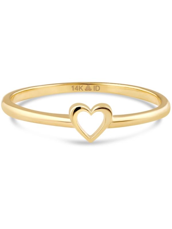 デヴァタ レディース アクセサリー 指輪 DEVATA Open Heart Ring in 14K Yellow Gold イエロー