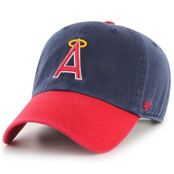 フォーティーセブン メンズ アクセサリー 帽子 ロゴ Mens 47 Navy Californiangels 1997 Halogo Cooperstown Collection Clean Up