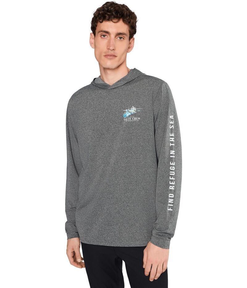 ソルティークルー メンズ アウター パーカー・スウェット シャツ Salty Crew Surface Hood Sunshirt Charcoal Heathe チャコール