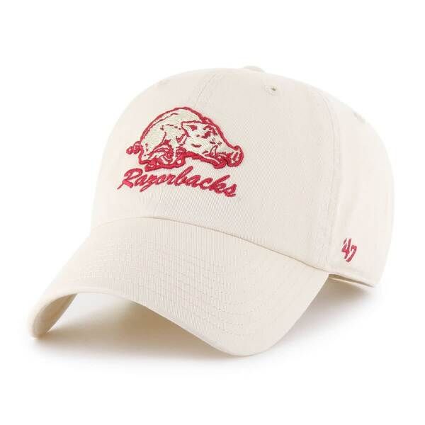 フォーティーセブン メンズ アクセサリー 帽子 Mens 47 Natural Arkansas Razorbacks Vault Clean Up Adjustable Hat Natural 9,610円