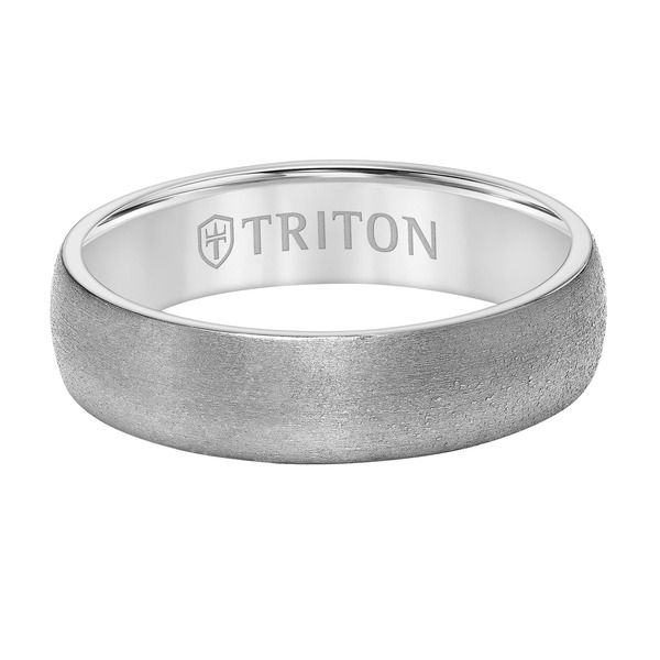トリトン レディース アクセサリー 指輪 Triton 6MM Tantalum Ring with Brush Finish andomedge Metallic Silver シルバー