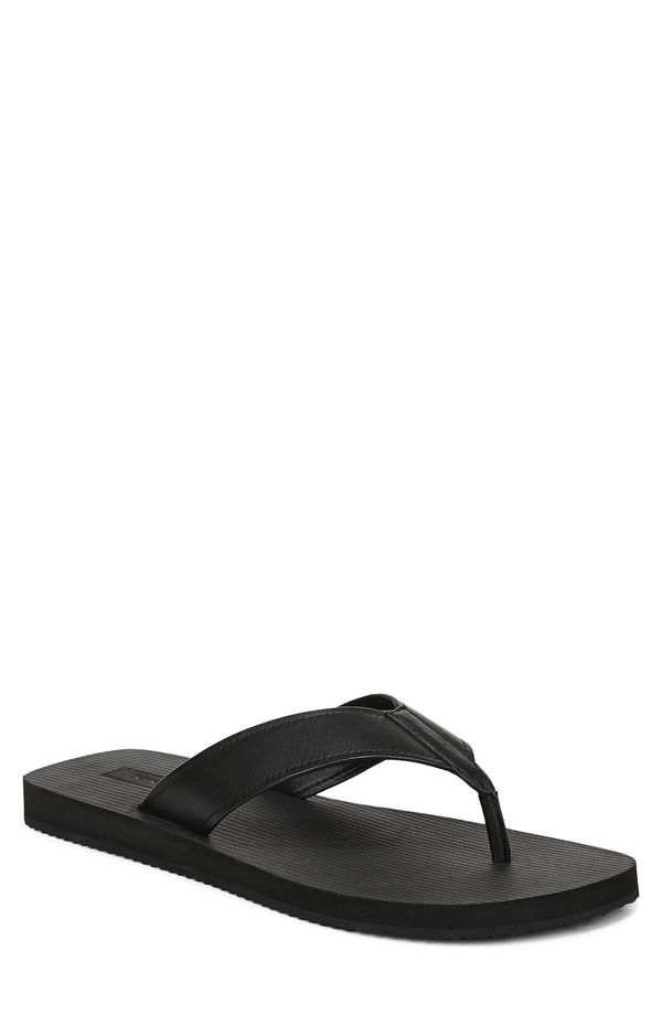 ヴィンス メンズ シューズ サンダル レザー Vince Fiji Leather Flip Flop BlackFa ブラック