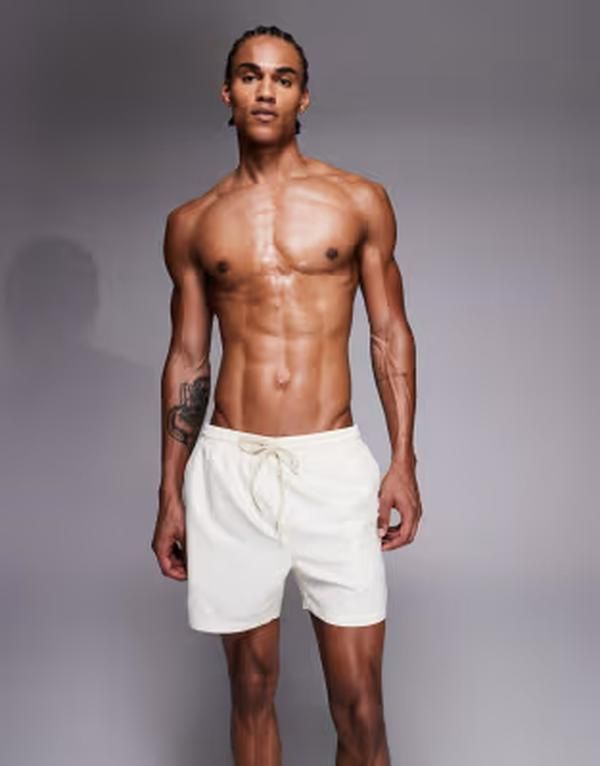 サウスビーチ メンズ 水着 ハーフパンツ・ショーツ ショートパンツ South Beach swim shorts in ecru エクリュ 8,626円