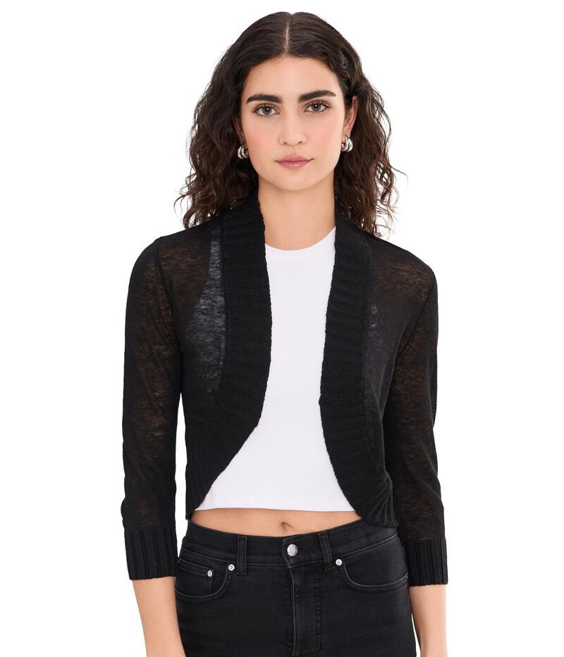 ニックプラスゾーイ レディース アウター ニット・セーター カーディガン NICZOE Bolero Cardigan Black Onyx ブラック 18,536円