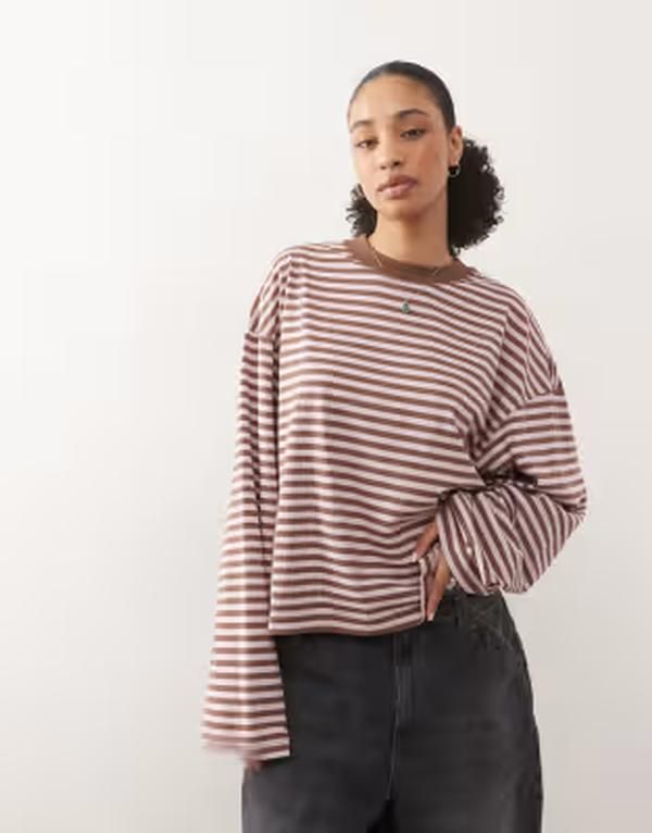 ライオネス レディース トップス Tシャツ クルーネック コットン Lioness Bloom cotton blend long sleeve crew neck boxy Tshirt in ch 18,801円