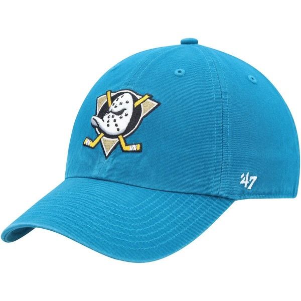フォーティーセブン メンズ アクセサリー 帽子 Mens 47 Teal Anaheim Ducks Clean Up Adjustable Hateal ティール
