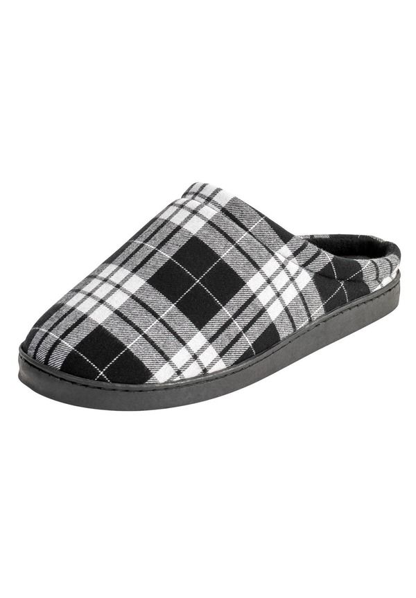 キングサイズ メンズ シューズ サンダル フリース KingSize Fleece Clog Slippers Heather Grey Plaid グレー