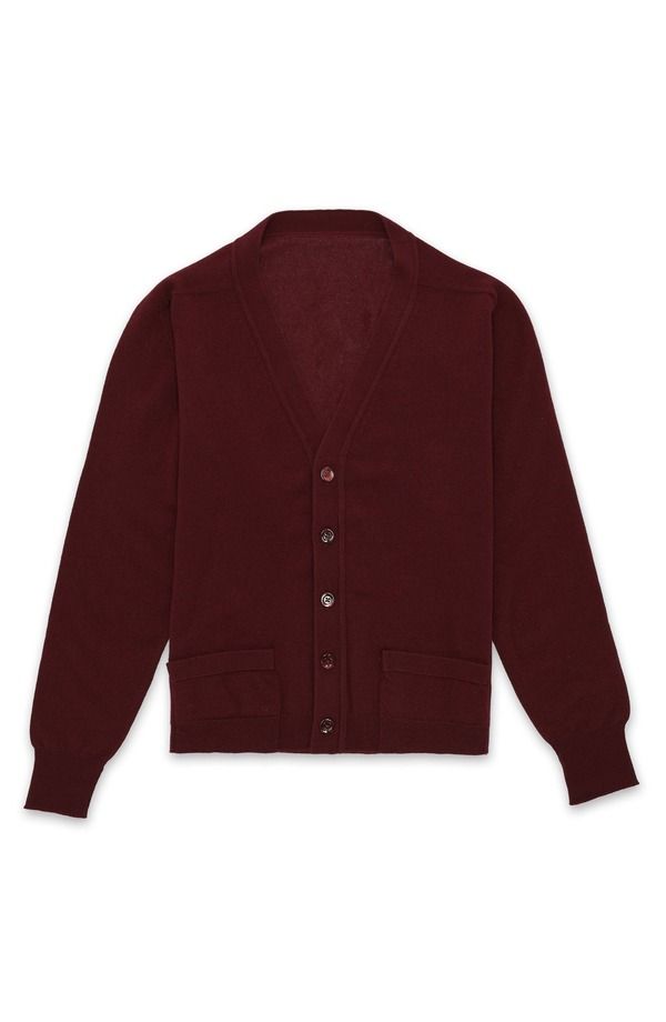 フォルテラ メンズ アウター パーカー・スウェット カーディガン Fortela Lynch Cashmere Cardigan Burgundy バーガンディ