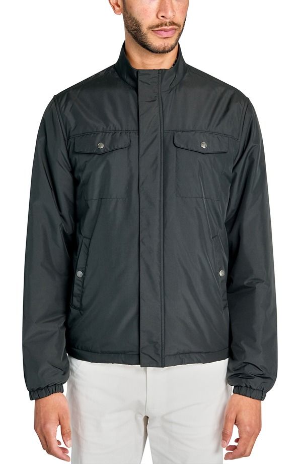 コンストラクト メンズ アウター ジャケット・ブルゾン スリムフィット CONSTRUCT Slim Fit Solid Recycled Hybrid Field Jacket Black ブラック