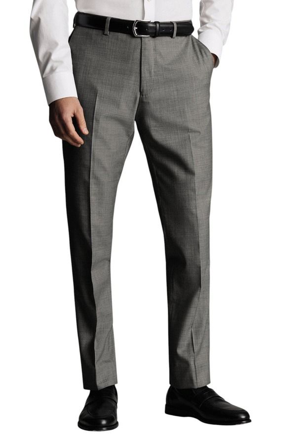 チャールズティリット メンズ ボトムス カジュアルパンツ Charles Tyrwhitt Ultimate Performance Sharkskin Suitrousers Grey グレー 40,170円