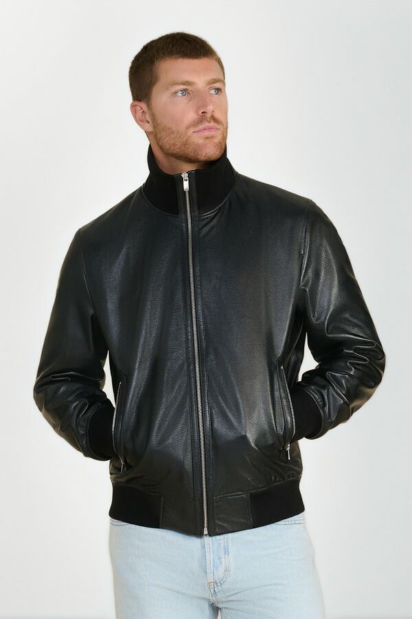 ファーニック UK メンズ アウター ジャケット・ブルゾン レザー FURNIQ UK Arthur Leather Jacket Black ブラック 50,880円