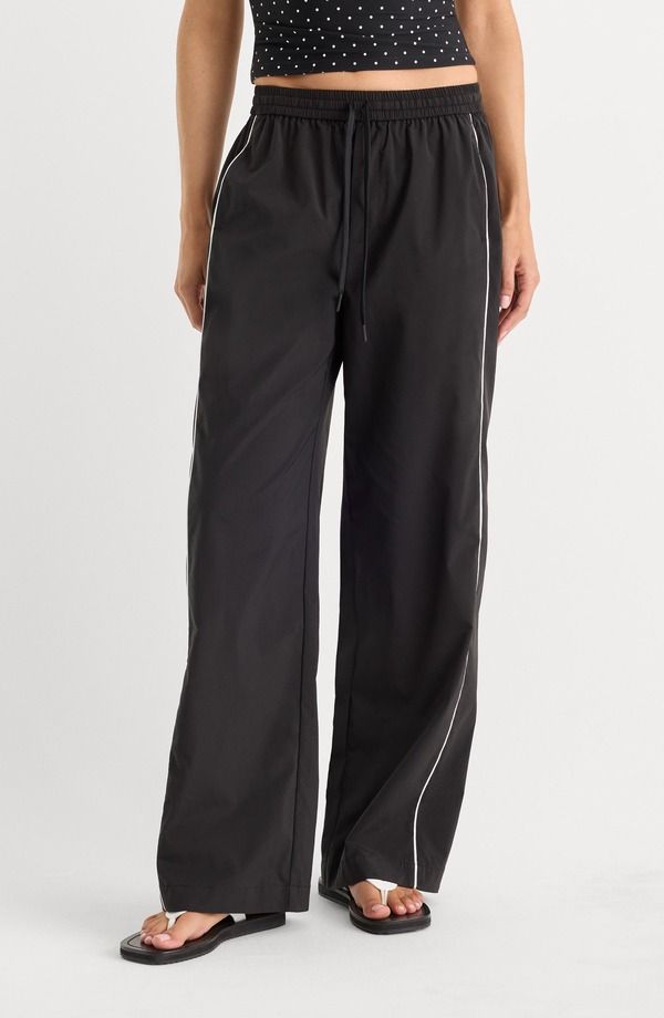 グッドアメリカン レディース ボトムス レギンス ワイドレッグ プラスサイズ パンツ Good American The Sport Wide Leg Pants Plus Regular BLACK