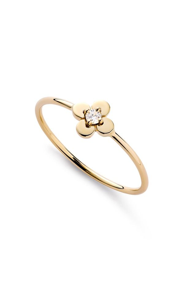 アナルイサ レディース アクセサリー 指輪 ミニ Ana Luisa Solid Yellow Gold Mini Diamond Flowerin gold ゴールド