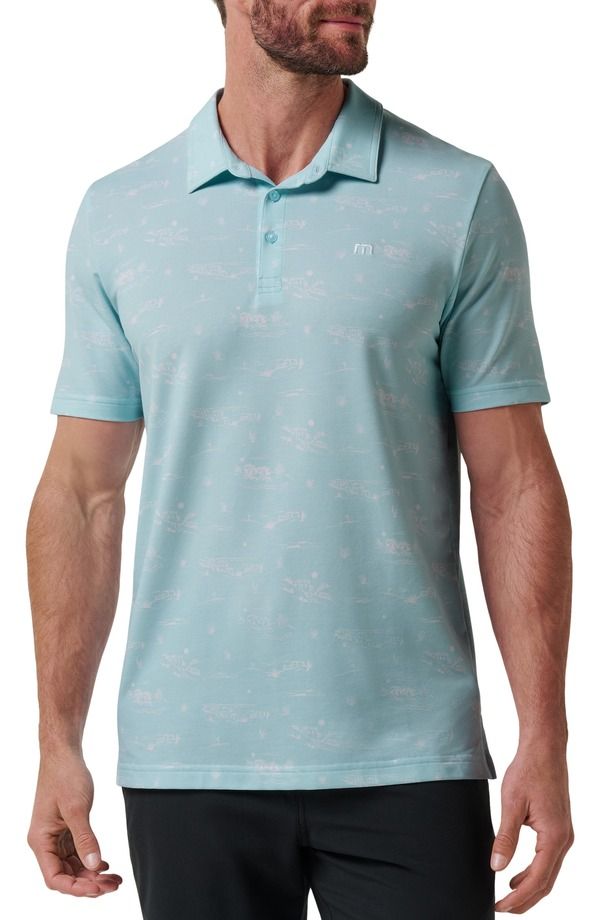 トラビスマヒュー メンズ トップス シャツ プリント TravisMathew Featherweight City Tropical Print Polo CORY BLUE ブルー