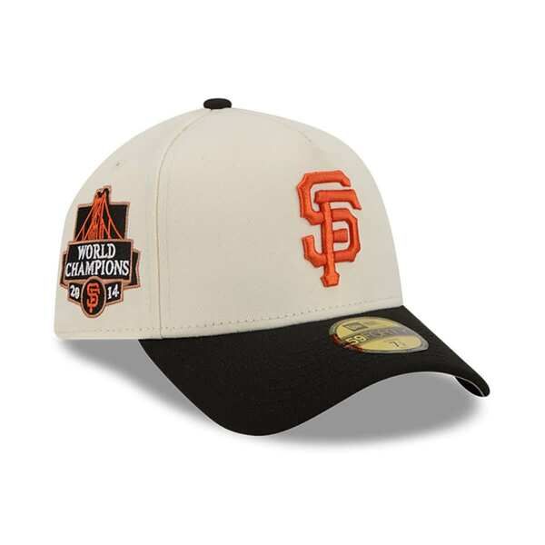 ニューエラ メンズ アクセサリー 帽子 Mens New Era Cream San Francisco Giants Chrome AFrame 59FORTY Fitted Hat Cream ク 14,805円