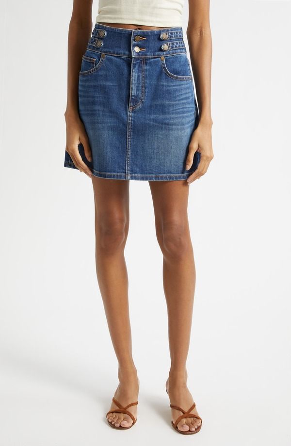 レイミー ブルック レディース ボトムス デニムパンツ ミニ スカート Ramy Brook Liv Deniminiskirt MEDIUM WASH デニム 49,080円